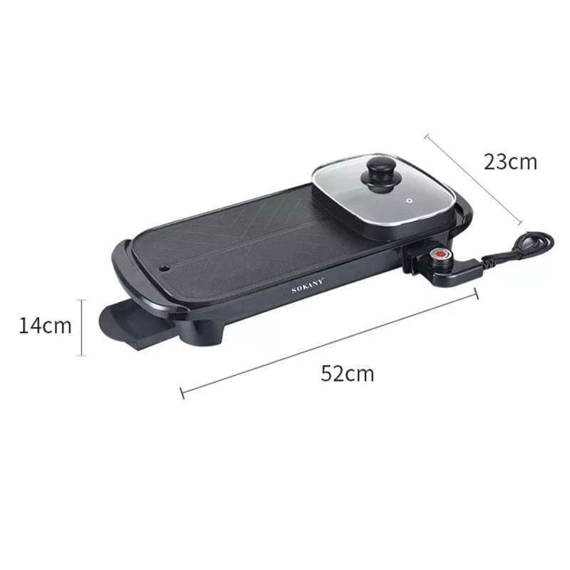 SOKANY TEPPANYAKI ΠΛΑΚΑ ΨΗΣΙΜΑΤΟΣ 1600W 39cm SK-2208 ΚΕΝΤΡΙΚΟ > ΓΙΑ ΤΟ ΣΠΙΤΙ > ΓΙΑ ΤΗΝ ΚΟΥΖΙΝΑ
