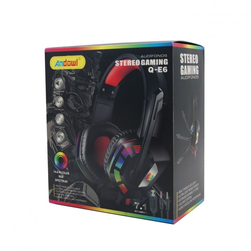 ΕΝΣΥΡΜΑΤΑ ΑΚΟΥΣΤΙΚΑ STEREO GAMING ΜΕ LED RGB ANDOWL Q-E6 ΚΕΝΤΡΙΚΟ > ΕΙΔΗ ΥΠΟΛΟΓΙΣΤΩΝ > ΠΕΡΙΦΕΡΕΙΑΚΑ > ΗΧΟΣ/ΧΕΙΡΙΣΤΗΡΙΑ/WEBCAMS