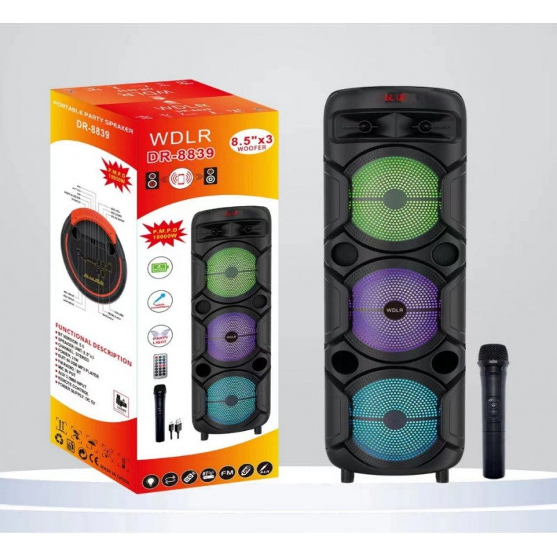 ΦΟΡΗΤΟ ΗΧΕΙΟ SUBWOOFER 3x8.5'' ΜΕ ΣΥΣΤΗΜΑ ΚΑΡΑΟΚΕ DR-8839 ΚΕΝΤΡΙΚΟ > ΗΧΟΣ ΚΑΙ ΕΙΚΟΝΑ > ΗΧΟΣ > ΗΧΕΙΑ