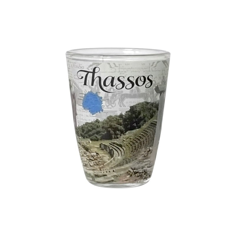 Ποτήρι σφηνάκι Souvenir - 20Z - Thassos - Σετ 12 τεμάχια - 161269