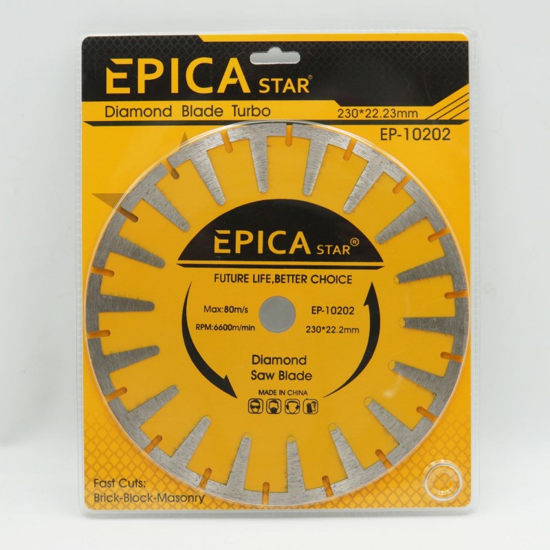 ΔΙΑΜΑΝΤΟΔΙΣΚΟΣ ΚΟΠΗΣ TURBO 230*22.2mm EPICA STAR TO-EP-10202 ΕΡΓΑΛΕΙΑ > ΔΙΑΦΟΡΑ > ΤΡΟΧΟΙ & ΔΙΣΚΟΙ