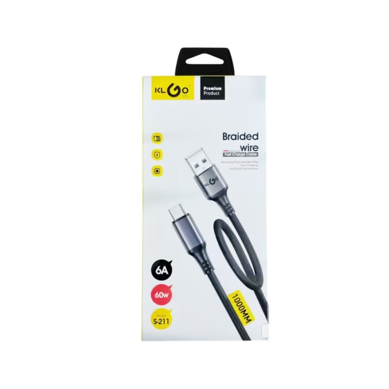ΚΑΛΩΔΙΟ ΔΕΔΟΜΕΝΩΝ TYPE-C 60W 1000CM S-211