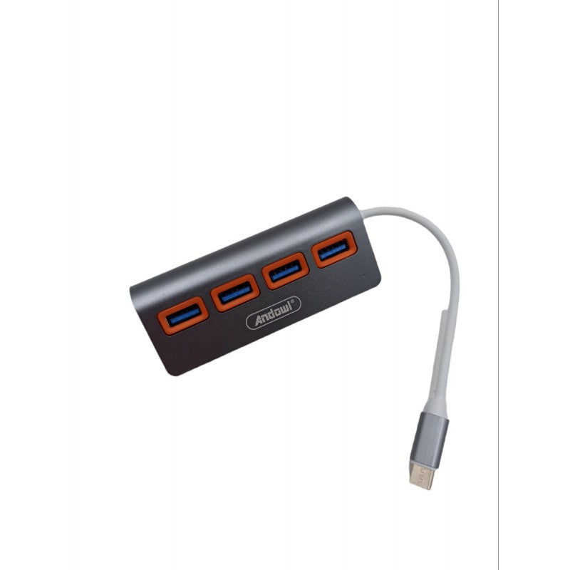 TYPE-C ΣΕ USB HUB 4 ΘΥΡΩΝ ANDOWL Q-HU5B