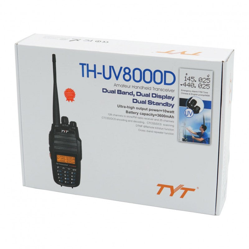 TYT ΑΣΥΡΜΑΤΟΣ ΠΟΜΠΟΔΕΚΤΗΣ UHF/VHF 10W ΜΕ ΜΟΝΟΧΡΩΜΗ ΟΘΟΝΗ TH-UV8000D