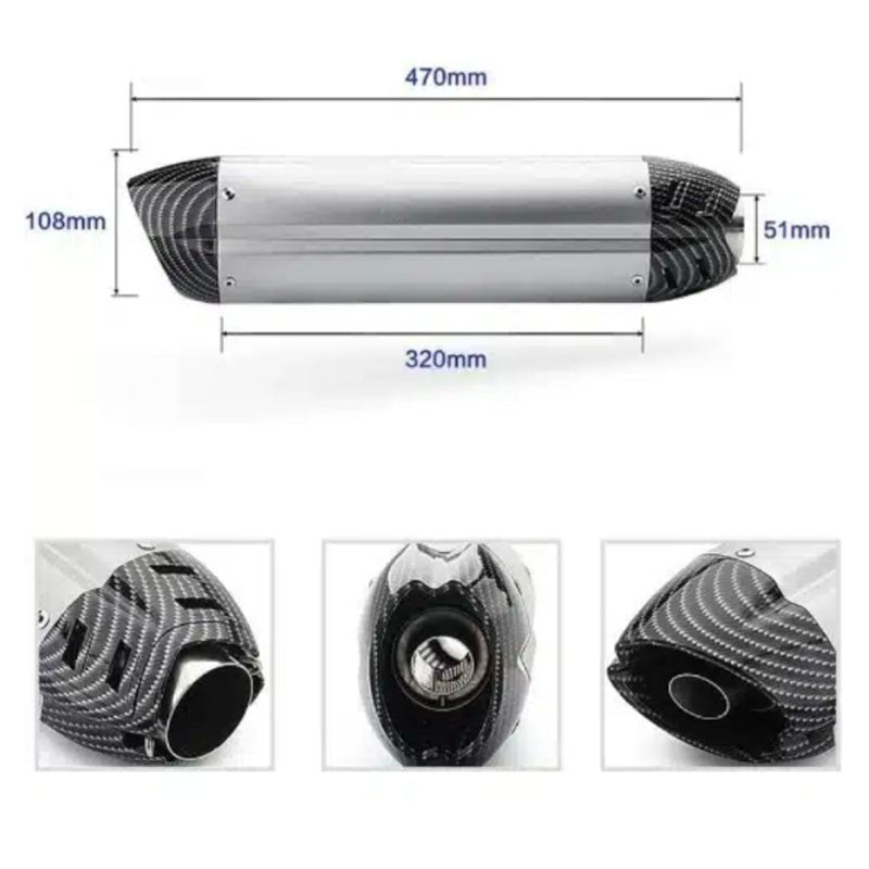 UNIVERSAL ΤΕΛΙΚΟ ΕΞΑΤΜΙΣΗΣ ΑΣΗΜΙ ΜΕ CARBON CY-70016 AUTO/MOTO > ΑΝΑΒΑΘΜΙΣΗ > ΕΞΑΤΜΙΣΕΙΣ