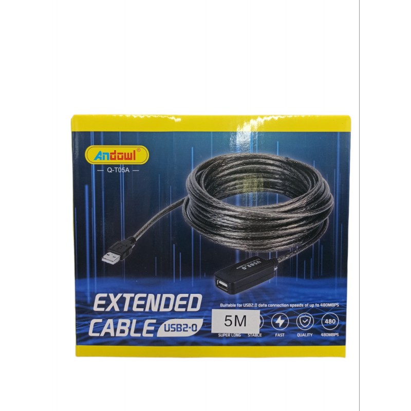 ΕΠΕΚΤΑΣΗ ΚΑΛΩΔΙΟΥ USB 2.0 5m ANDOWL Q-T05A ΚΕΝΤΡΙΚΟ > ΕΙΔΗ ΥΠΟΛΟΓΙΣΤΩΝ > ΠΕΡΙΦΕΡΕΙΑΚΑ