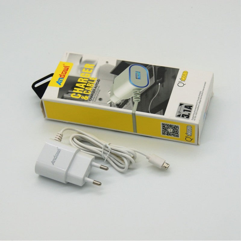 ΦΟΡΤΙΣΤΗΣ & ΚΑΛΩΔΙΟ USB 3.1A ANDOWL AN-QY-C053 ΚΕΝΤΡΙΚΟ > ΤΗΛΕΦΩΝΑ ΚΑΙ ΑΞΕΣΟΥΑΡ > ΦΟΡΤΙΣΤΕΣ