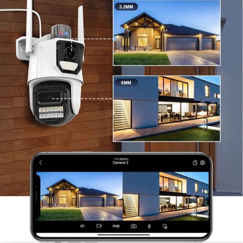 ΑΣΥΡΜΑΤΗ ΚΑΜΕΡΑ ΑΣΦΑΛΕΙΑΣ WIFI 360 ΕΓΧΡΩΜΗ ΝΥΧΤΕΡΙΝΗ ΟΡΑΣΗ XY-07144
