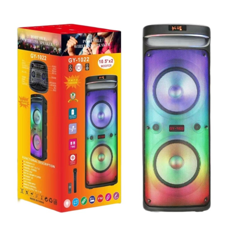ΦΟΡΗΤΟ ΑΣΥΡΜΑΤΟ ΚΑΡΑΟΚΕ ΗΧΕΙΟ ΜΕ ΔΙΠΛΟ WOOFER 10″ GY-1022 ΚΕΝΤΡΙΚΟ > ΗΧΟΣ ΚΑΙ ΕΙΚΟΝΑ > ΗΧΟΣ > ΗΧΕΙΑ