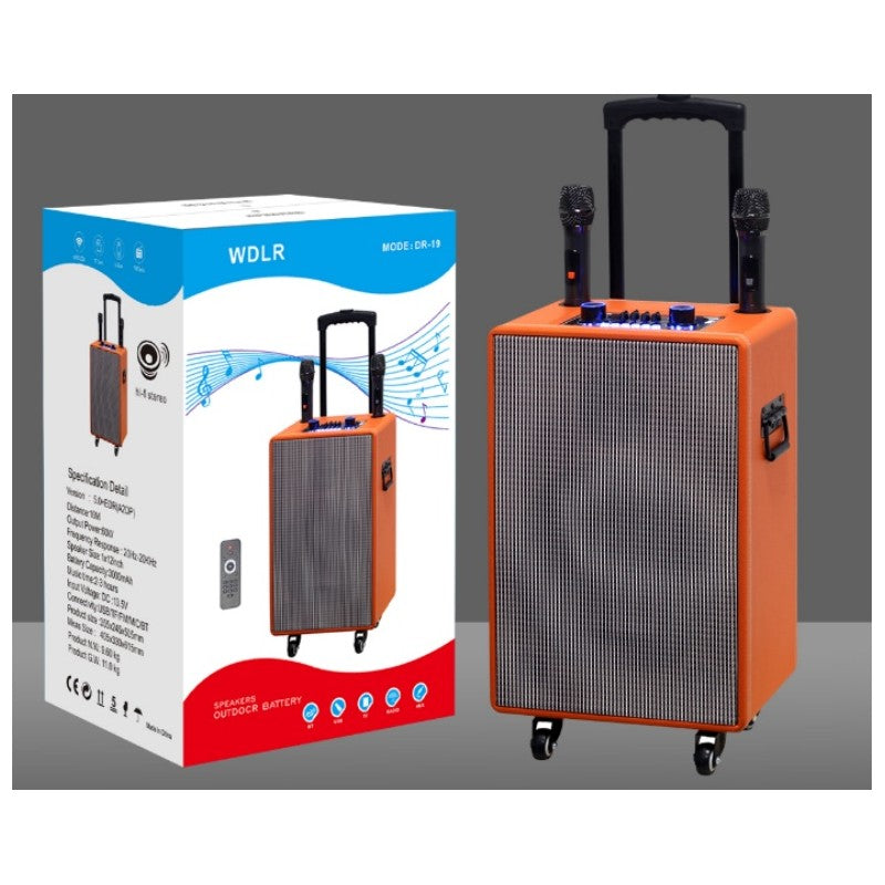 ΦΟΡΗΤΟ ΗΧΕΙΟ/WOOFER ΚΑΡΑΟΚΕ ΜΕ 2 ΜΙΚΡΟΦΩΝΑ & ΤΗΛΕΧΕΙΡΙΣΤΗΡΙΟ 12''/60W DR-19 ΚΕΝΤΡΙΚΟ > ΗΧΟΣ ΚΑΙ ΕΙΚΟΝΑ > ΗΧΟΣ > ΗΧΕΙΑ