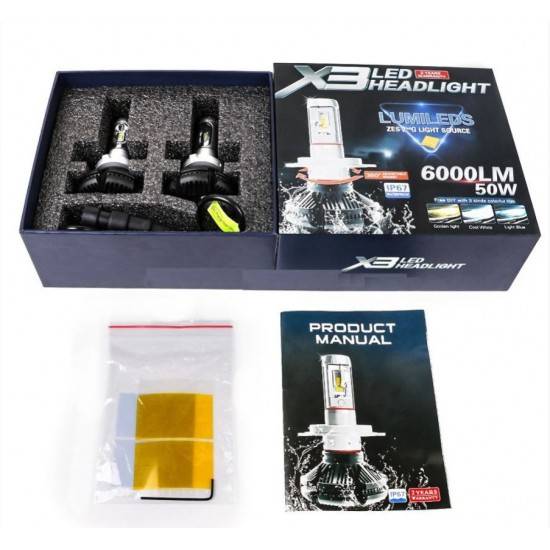Λάμπες LED - Headlights - H3 - X3 - 239164 AUTO-MOTO-BIKE>Είδη αυτοκινήτου>Φώτα LED