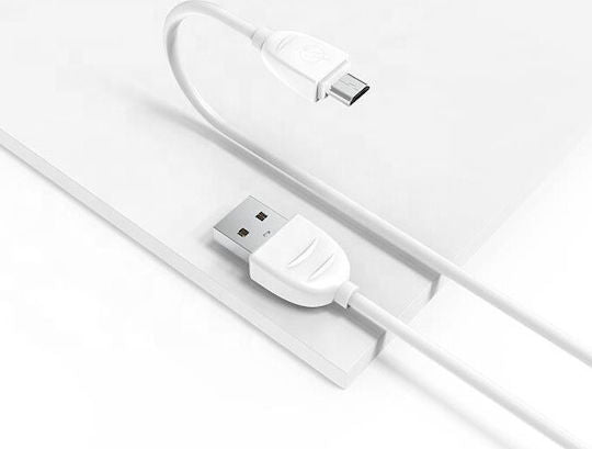 Ezra Regular USB 2.0 to micro USB Cable Λευκό 1.2m (DC19-V8)