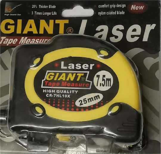 Giant Μετροταινία με Laser Μετροταινία 25mm x 7.5m