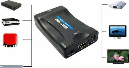 Μετατροπέας Scart female σε HDMI female 1τμχ 8439