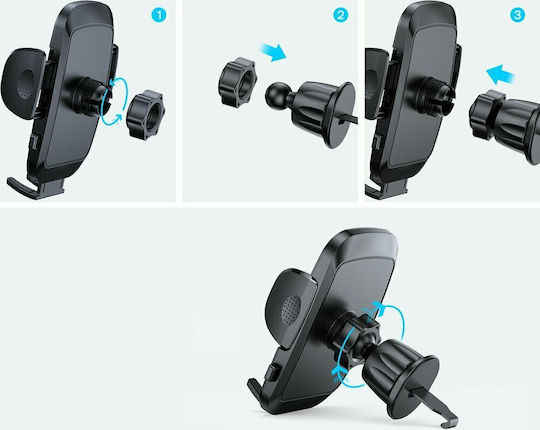 Joyroom JR-ZS259 Βάση Κινητού Αυτοκινήτου 4.7" - 6.7" με Ρυθμιζόμενα Άγκιστρα Μαύρη
