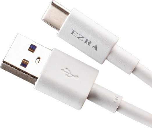 Ezra DC72 USB 2.0 Cable USB-C male - USB-A Λευκό 1m 20828