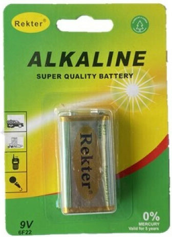 Rekter Αλκαλική Μπαταρία 9V 1τμχ