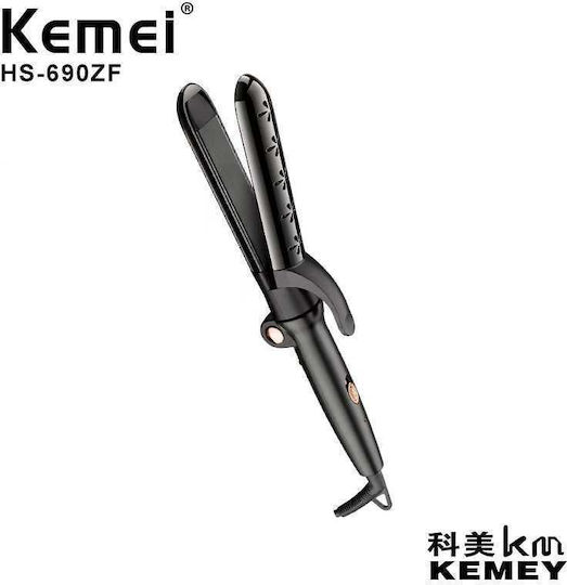 Kemei KM-690ZF Πρέσα Μαλλιών με Κεραμικές Πλάκες 36W