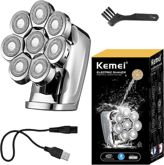 Kemei KM-1525 Περιστρεφόμενη Ξυριστική Μηχανή Προσώπου Επαναφορτιζόμενη