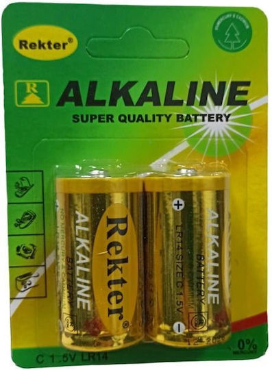 Rekter Αλκαλικές Μπαταρίες C 1.5V 2τμχ Κωδικός: 141838
