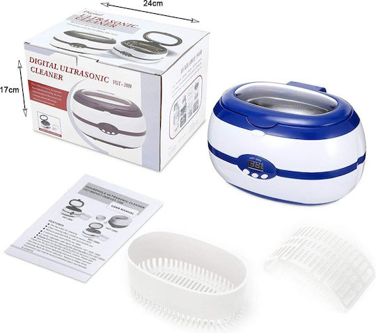 Καθαριστής Υπερήχων 600ml Inox με Ψηφιακό Χρονοδιακόπτη Κωδικός: VGT-2000