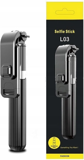 L03 Selfie Stick με Bluetooth Μαύρο PS-109508