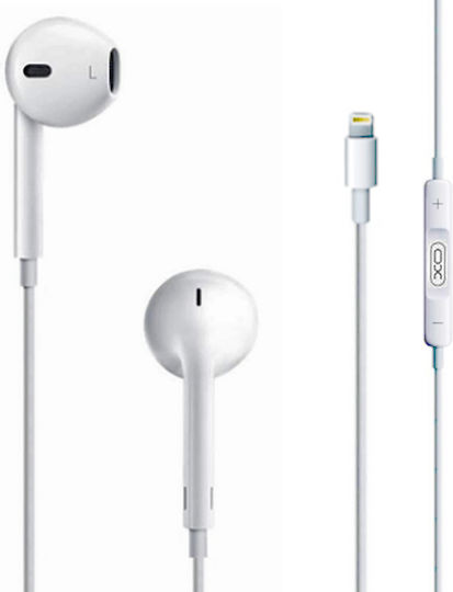 Ezra EP45 In-ear Handsfree με Βύσμα Lightning Λευκό