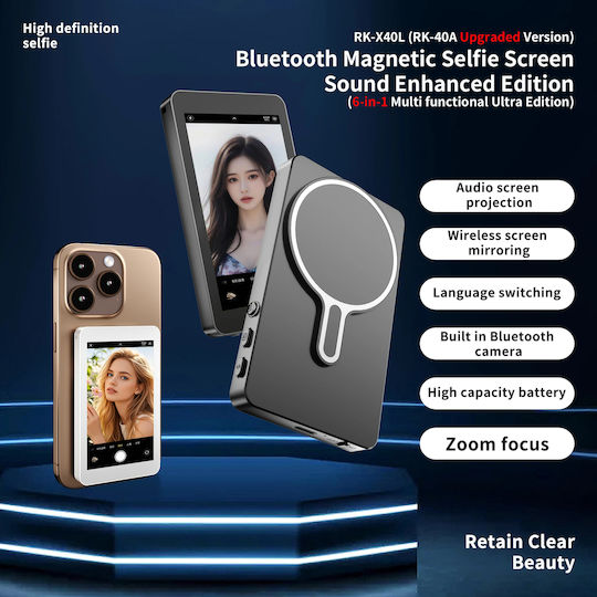 Snapsoul Μαγνητική Οθόνη Selfie Κινητό Bluetooth Zoom Rk-x40l Λευκό