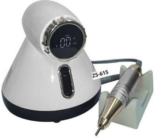 Mixcoco ZS-615 Pro Τροχός Νυχιών Ρεύματος 65W Λευκός 35000 Στροφών με Πεντάλ