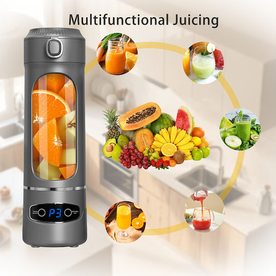 MDHL Μπλέντερ με Πλαστική Κανάτα 600 ml 50W AJ-02 Μαύρο