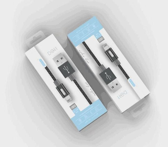 Braided USB 2.0 Cable USB-C male - USB-A Γκρι
