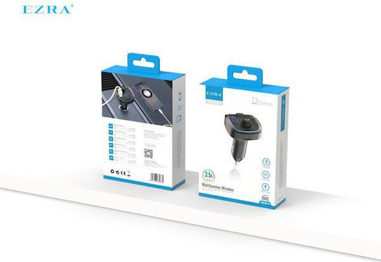 Ezra Multifunction Wireless Fm Transmitter Bluetooth Φορτιστής Αυτοκινήτου 3.1a