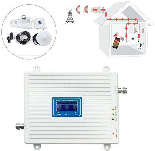 Ενισχυτής Σήματος Κινητού Τριπλής Ζώνης Gsm Dcs 3g Repeater Ez3467