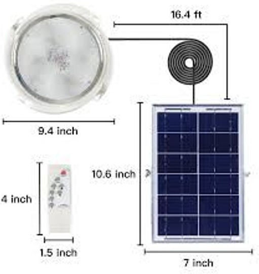 Ηλιακό Φωτιστικό Οροφής 40w Τηλεχειριστήριο Solar Panel Ez3356