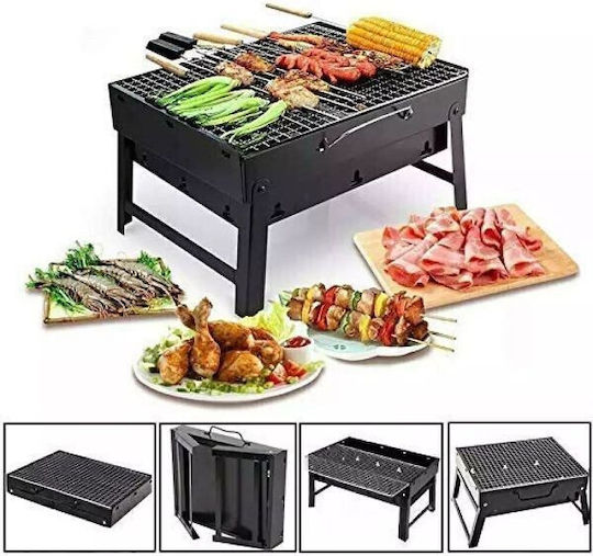 Bbq Ανοξείδωτη Φορητή Ψησταριά Κάρβουνου