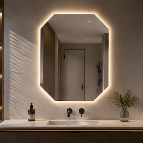 Φωτισμού Καθρέπτης Μπάνιου Led Αφής 50x70cm Λευκός Κωδικός: WY-95184