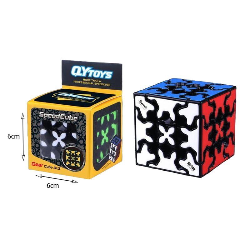 QYTOYS παιχνίδι κύβος με μαύρη βάση 3x3 - Gear cube game