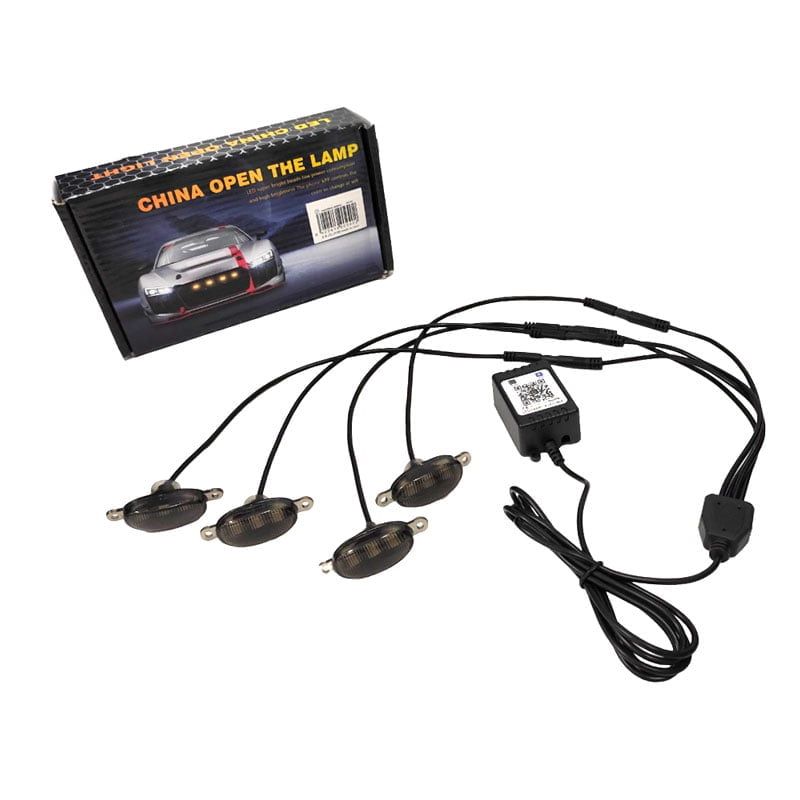 LED φώτα αυτοκινήτου RGB 4τμχ - LED car medium net light