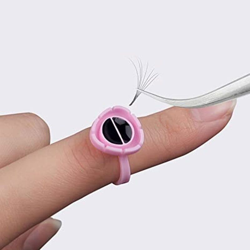 Δαχτυλίδι/ θήκη για κόλλα βλεφαρίδων 100τμχ - Lash Glue Holder Ring - Angel shopping