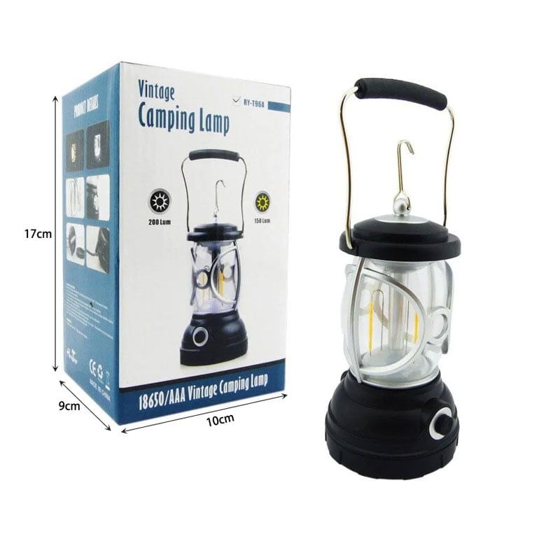 Επαναφορτιζόμενο LED Φανάρι Κάμπινγκ - Vintage camping lamp (Αντιγραφή)