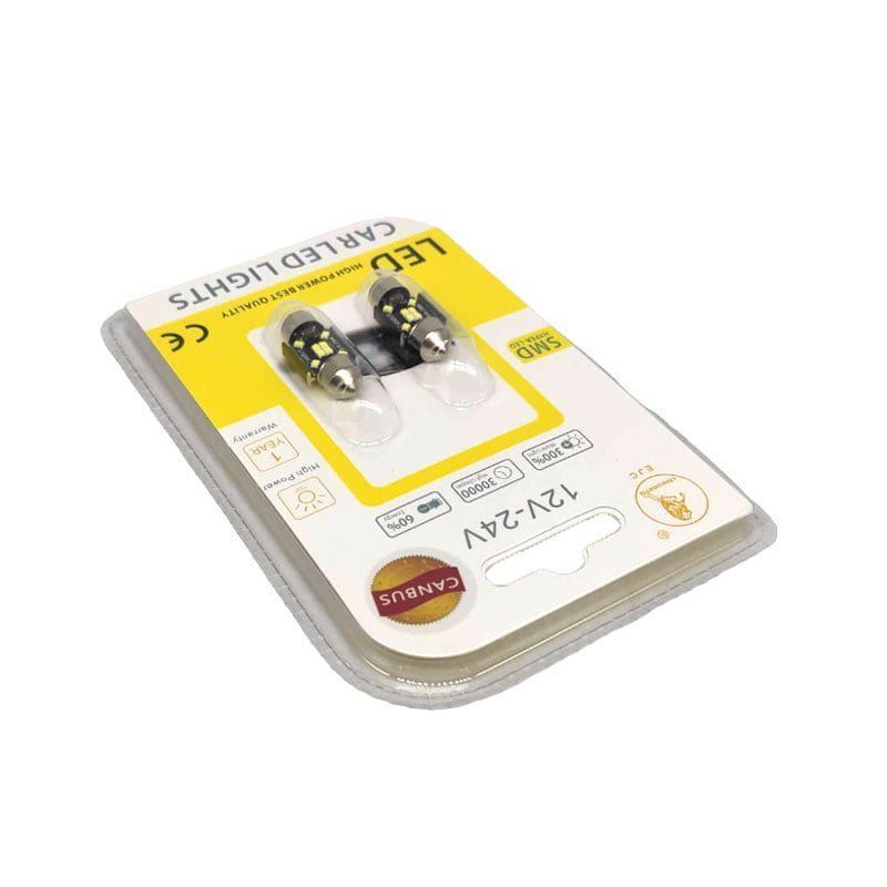 EJC Λάμπες Αυτοκινήτου Canbus LED 31mm 2τμχ ψυχρό φως - LED light