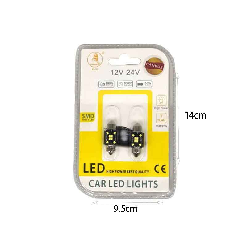 EJC Λάμπες Αυτοκινήτου Canbus LED 31mm 2τμχ ψυχρό φως - LED light