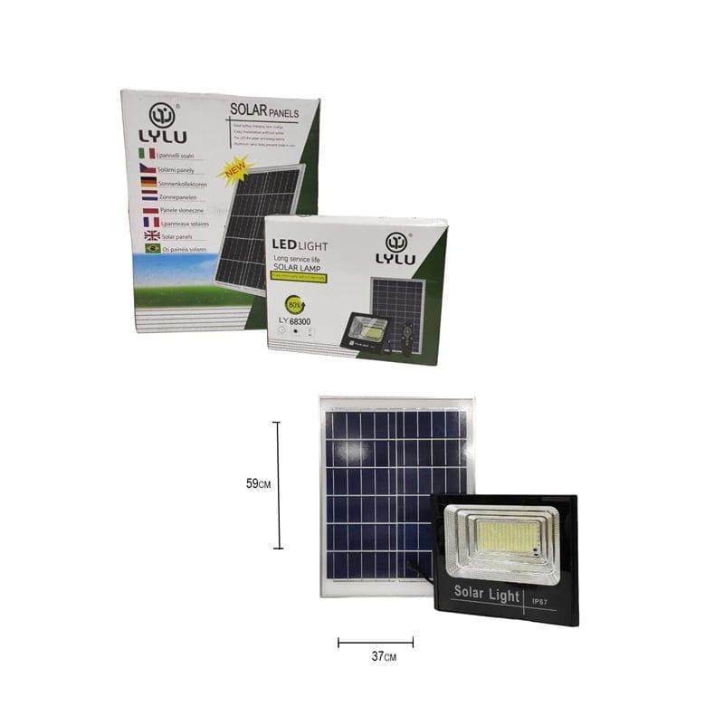 LYLU Ηλιακός προβολέας με τηλεχειριστήριο LED 600W LY68300 - Solar light