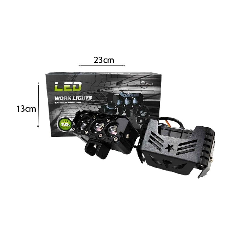 Growpal Προβολάκι Μηχανής ή Αυτοκινήτου Led 2τμχ λευκό και κίτρινο φως - Led work light