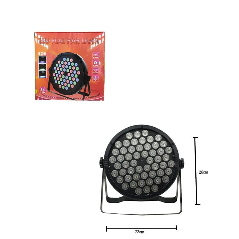 Φωτορυθμικό 54 LED -  Flat par light stage