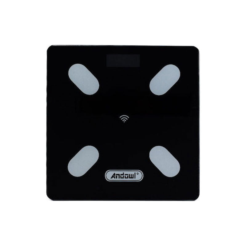 Andowl Q-D001 Smart Ζυγαριά με Λιπομετρητή σε Μαύρο χρώμα - Body scale