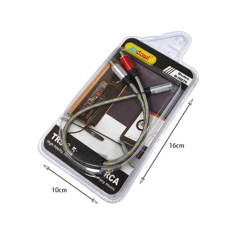 Andowl Καλώδιο ήχου TRS 3.5mm σε 2 RCA Q-HD76 - Audio cable