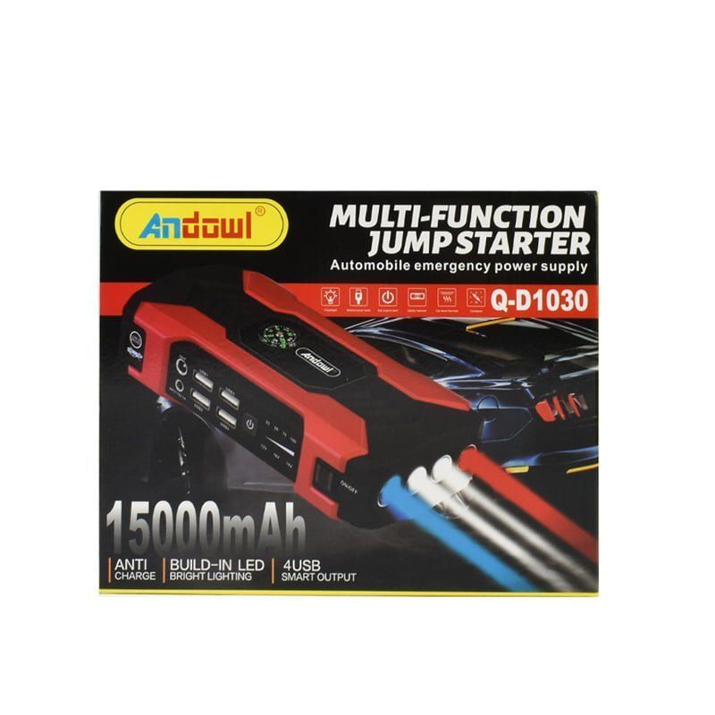 Andowl Εκκινητής Μπαταρίας Αυτοκινήτου 15000mAh Q-D1030 - Car multi-function jump starter