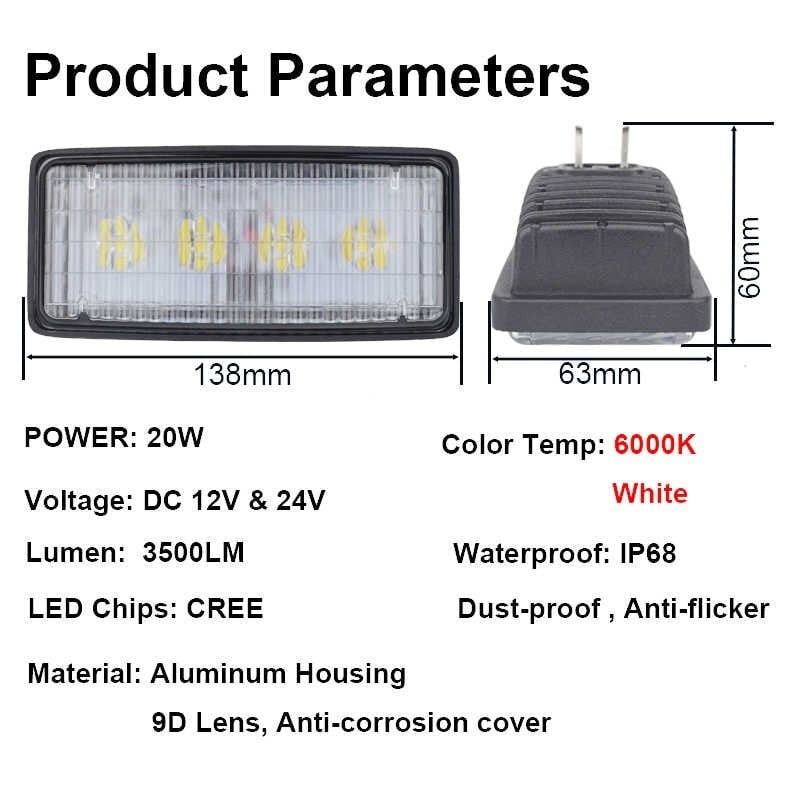 ZJD LED ΠΡΟΒΟΛΕΑΣ VOL-S3820-20W AUTO/MOTO > ΦΩΤΙΣΜΟΣ AUTO/MOTO > ΦΩΤΑ ΓΙΑ ΦΟΡΤΗΓΑ